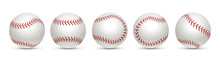 Baseball Vector Ball Isolated Graphic Sphere Sport Cartoon. Baseball Ball Realistic Icon