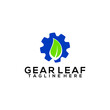 © stupic - Gear Leaf Logo Concept Vector Isolated in White Background