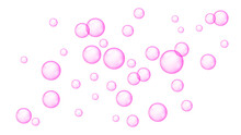 Pink Bubble Gum Vector Soap Fizz. Pink Bubble Isolated 3d Chewing Gum Foam Balloon