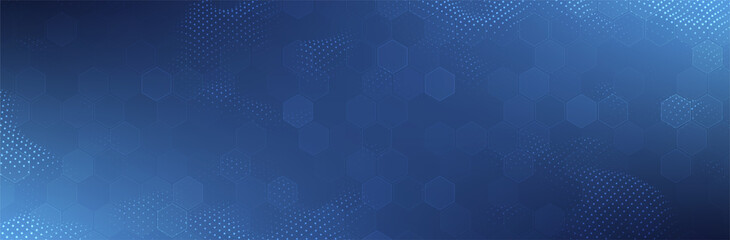 Aufkleber - Futuristic Hexagon background. Blue Hexagonal pattern. Modern vector illustration