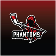 Mascot Logo E Sport Phantom Hoodie Red,angel Of Death