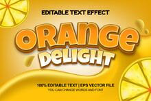 Orange Delight Editable Text Style Effect With Juicy Element