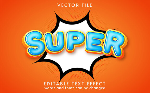 Super cartoon text effect fully editable