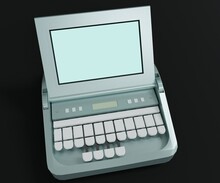 Stenograph With Steno Machine For Record Proceedings At A Court 