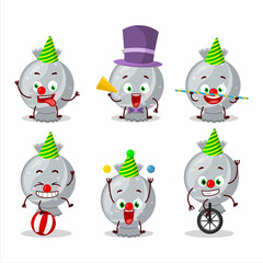 Sticker - Cartoon character of white candy wrap with various circus shows