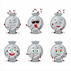 Sticker - An image of white candy wrap dancer cartoon character enjoying the music