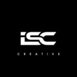 ISC Letter Initial Logo Design Template Vector Illustration