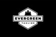 simple evergreen emblem logo
