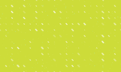 Poster - Seamless background pattern of evenly spaced white videoconference symbols of different sizes and opacity. Vector illustration on lime background with stars