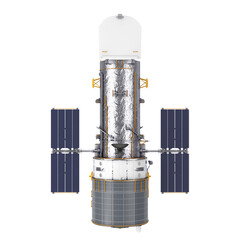 Poster - Space Telescope Hubble. 3d Rendering