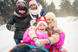 © gladskih26 - children playing outside snow winter laughter happy holiday holiday new year christmas