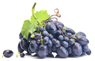 Wall Mural - Grapes on a white background