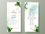 Cala of lily wedding invitation template