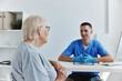 © SHOTPRIME STUDIO - old woman talking to the doctor health and medicine