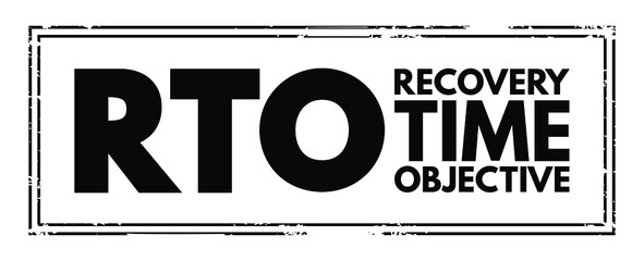 Poster - RTO - Recovery Time Objective acronym, business concept background