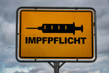 Sticker - Impfpflicht Wegweiser