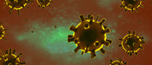 New Variant Omicron Virus Cell. Coronavirus Disease (COVID-19) Epidemic.
