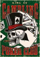 Canvas Print - Casino and gambling vintage poster