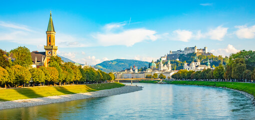 Sticker - Salzburg old town skyline, Austria