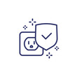 © nexusby - surge protection line icon with a shield