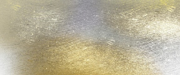 Wall Mural - gold metallic texture with grey accent, golden background design, metal material, yellow silk design