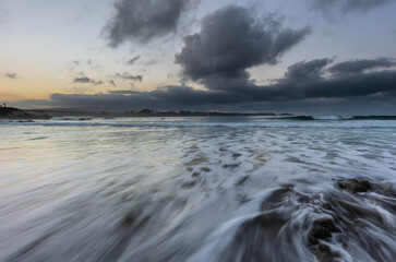 Wall Mural - The magnificent beaches of the north in autumn, leave magnificent compositional prints!