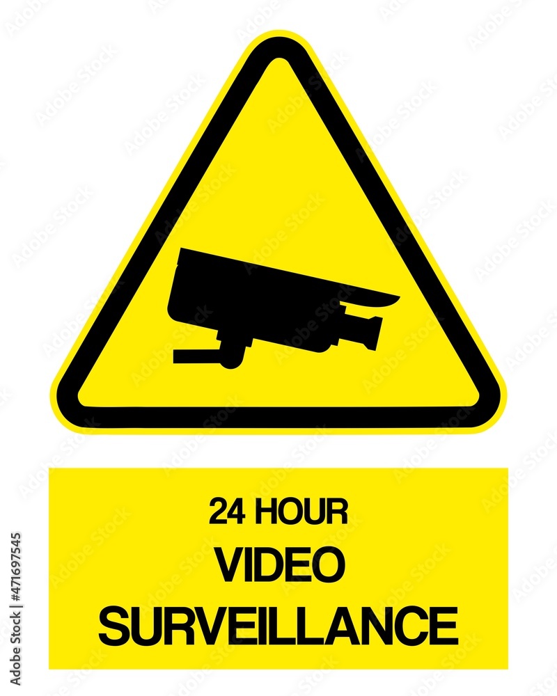 Video surveillance camera warning sign Stock Vector | Adobe Stock