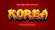 Korea 3D text effect, editable text style and suitable for celebrate asian events
