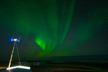 churchill manitoba canada northern lights aurora in the tundra