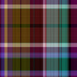 Seamless madras patchwork plaid cotton pattern. Tileable quilting fabric effect linen check background. 