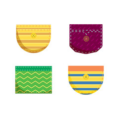 Poster - Set of pockets design vector collection 02