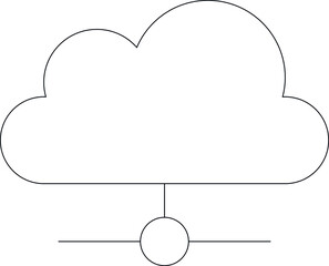 Canvas Print - digital advertising icons cloud data and network