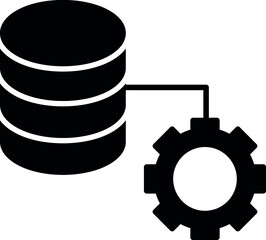 Canvas Print - data storage icons database and server