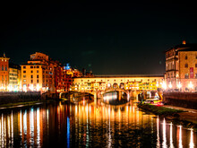 Ponte Vecchio View At The Night