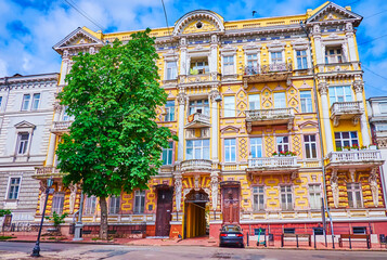 Sticker - Historical mansion in the heart of old Odessa, called House Kaleidoscope, Ukraine