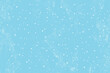 © AminaDesign - Winter snowfall and snowflakes on light blue background. Hand drawn snow pattern. Doodle cold winter sky background