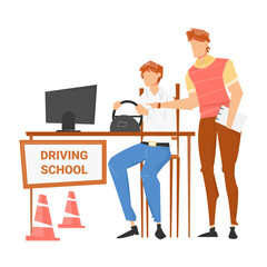 Sticker - Driving School Education Composition