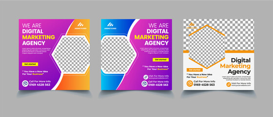 Wall Mural - Digital Marketing Agency Promotion Instagram post