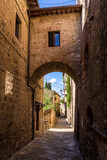 Fototapeta Uliczki - Romantic historic street in Colle di Val d’Elsa, Tuscany, Italy.