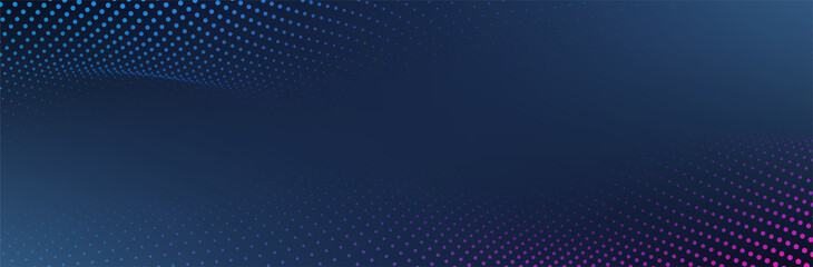 Aufkleber - Futuristic blue background. 3d dot pattern. Technology vector illustration