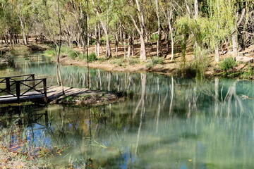 Wall Mural - Petit embarcadère dans la rivière.