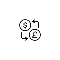 Poster - Money exchange icon, Money exchange sign vecto