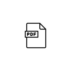 Poster - PDF File icon, pdf file sign vector