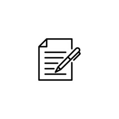Poster - document Write icon, document Write sign vector