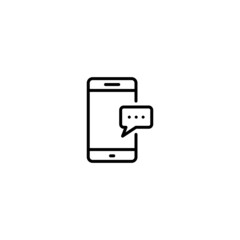 Poster - Chat on smartphone icon, Chat on smartphone sign, communication icon vector