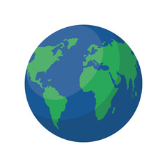 Wall Mural - world map flat icon