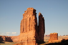 Landscape Of Tall Red Rock Towers At Arches National Park Moab Utah,