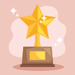 Sticker - trophy with star