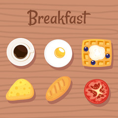 Poster - delicious breakfast ingredients