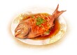 中国 春節 年年有余 魚の煮付け イラスト